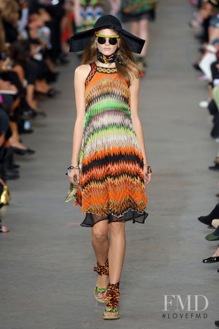 Monica Jablonczky featured in  the Missoni fashion show for Spring/Summer 2011