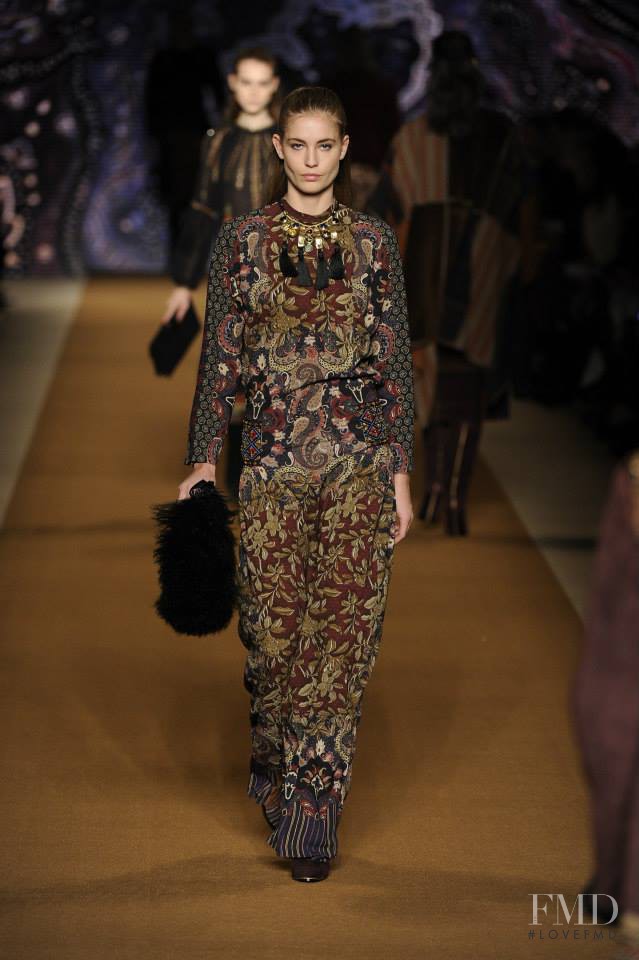 Nadja Bender featured in  the Etro fashion show for Autumn/Winter 2014