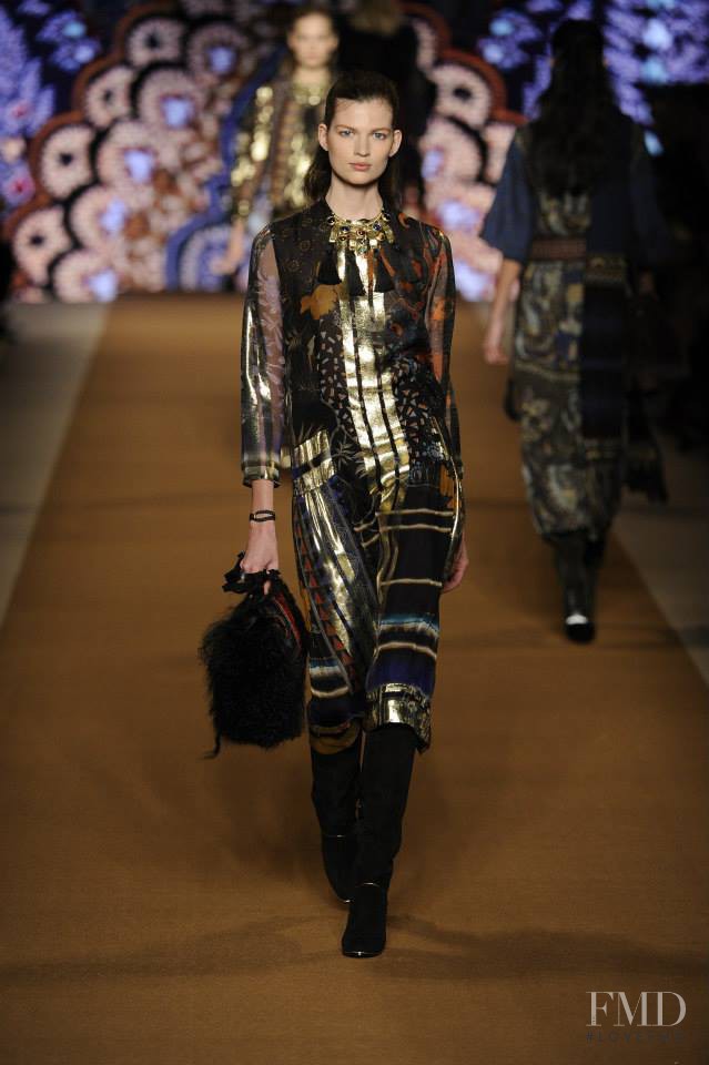 Bette Franke featured in  the Etro fashion show for Autumn/Winter 2014