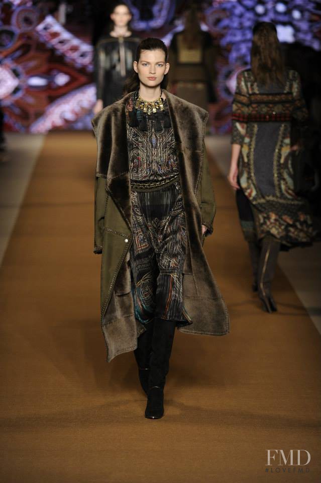 Bette Franke featured in  the Etro fashion show for Autumn/Winter 2014