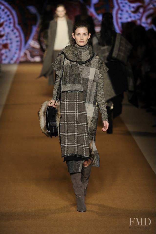 Ophélie Guillermand featured in  the Etro fashion show for Autumn/Winter 2014