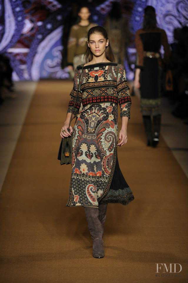 Samantha Gradoville featured in  the Etro fashion show for Autumn/Winter 2014