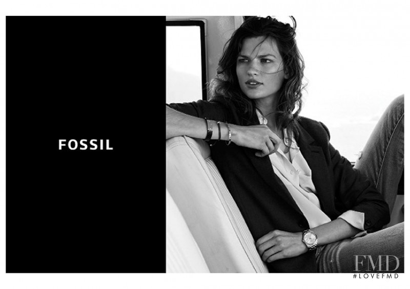 Bette Franke featured in  the Fossil advertisement for Autumn/Winter 2014