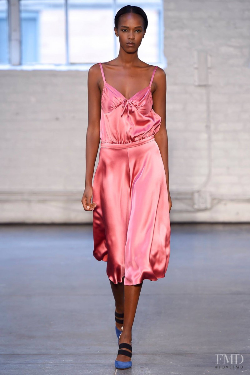 Leila Ndabirabe featured in  the Jill Stuart fashion show for Spring/Summer 2016