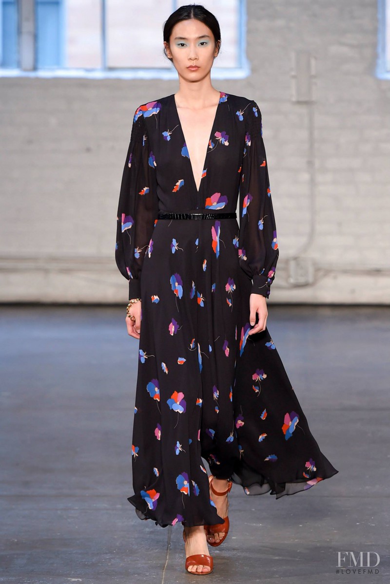Dongqi Xue featured in  the Jill Stuart fashion show for Spring/Summer 2016