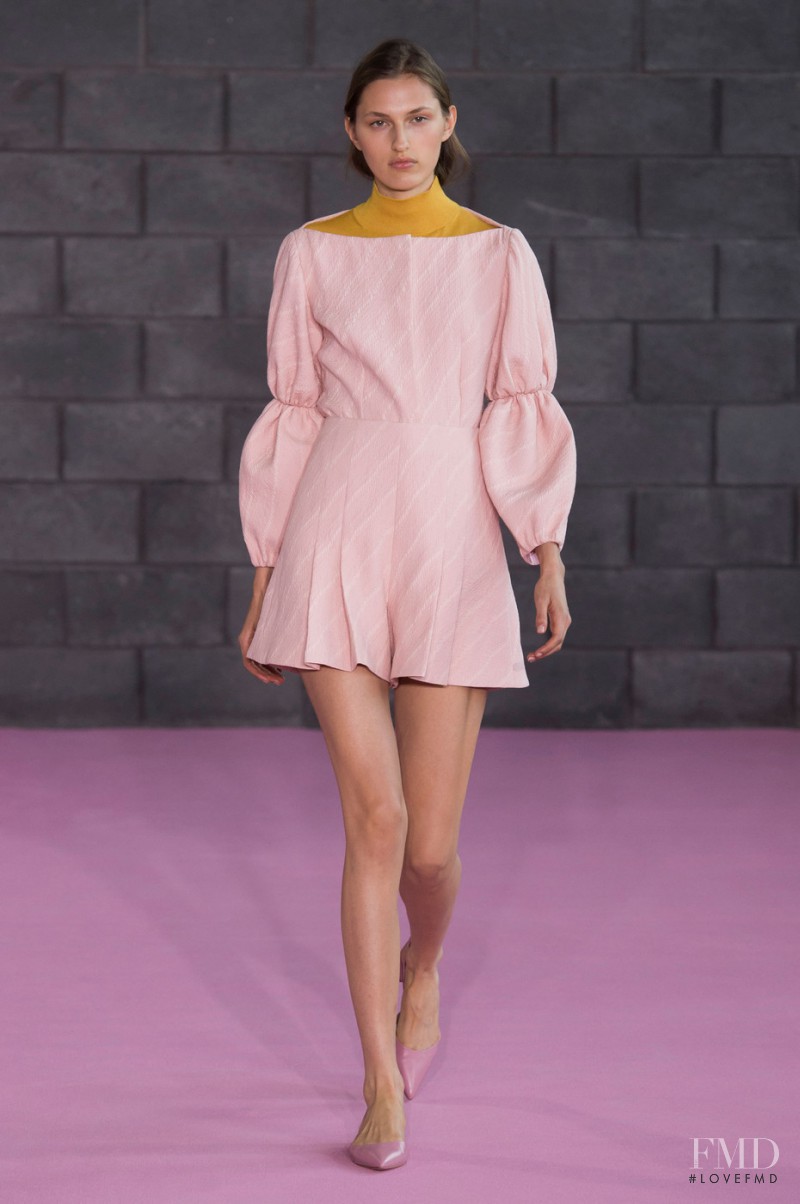 Zoe Huxford featured in  the Emilia Wickstead fashion show for Spring/Summer 2016