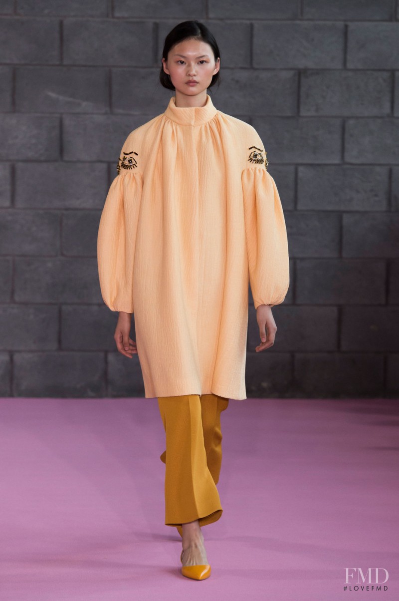 Cong He featured in  the Emilia Wickstead fashion show for Spring/Summer 2016