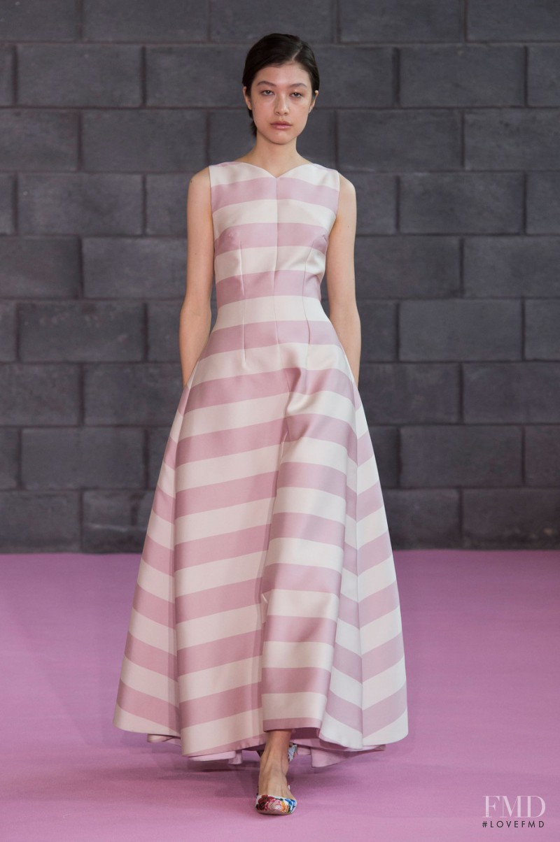 Kouka Webb featured in  the Emilia Wickstead fashion show for Spring/Summer 2016