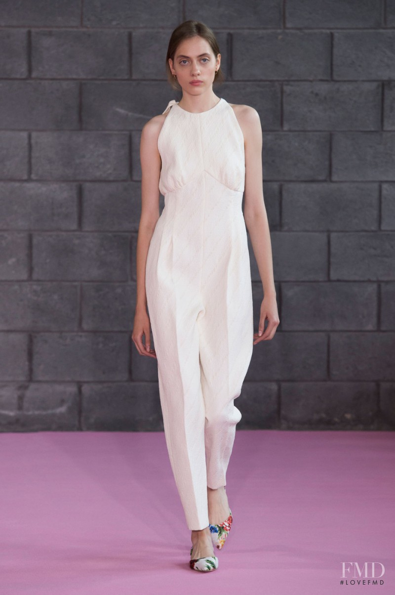 Odette Pavlova featured in  the Emilia Wickstead fashion show for Spring/Summer 2016