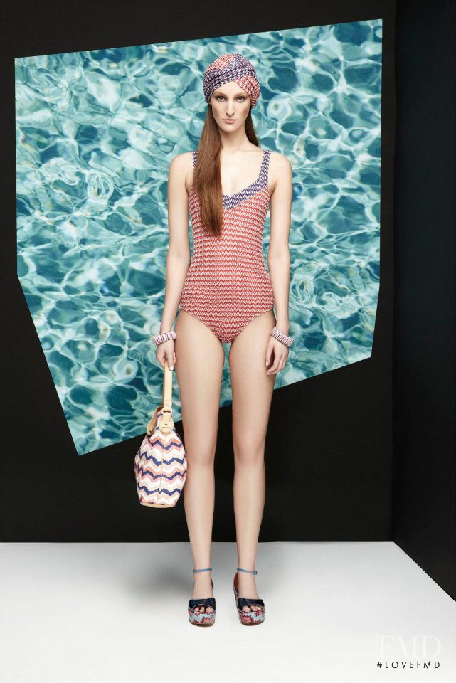 Franzi Mueller featured in  the Missoni Beachwear fashion show for Resort 2013