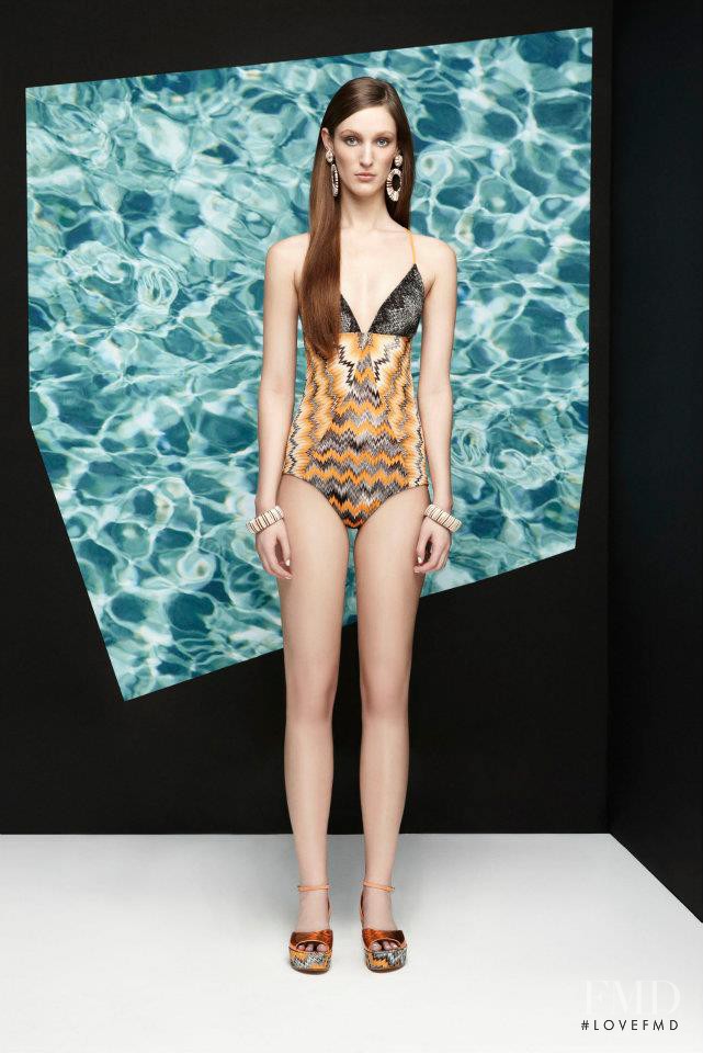 Franzi Mueller featured in  the Missoni Beachwear fashion show for Resort 2013