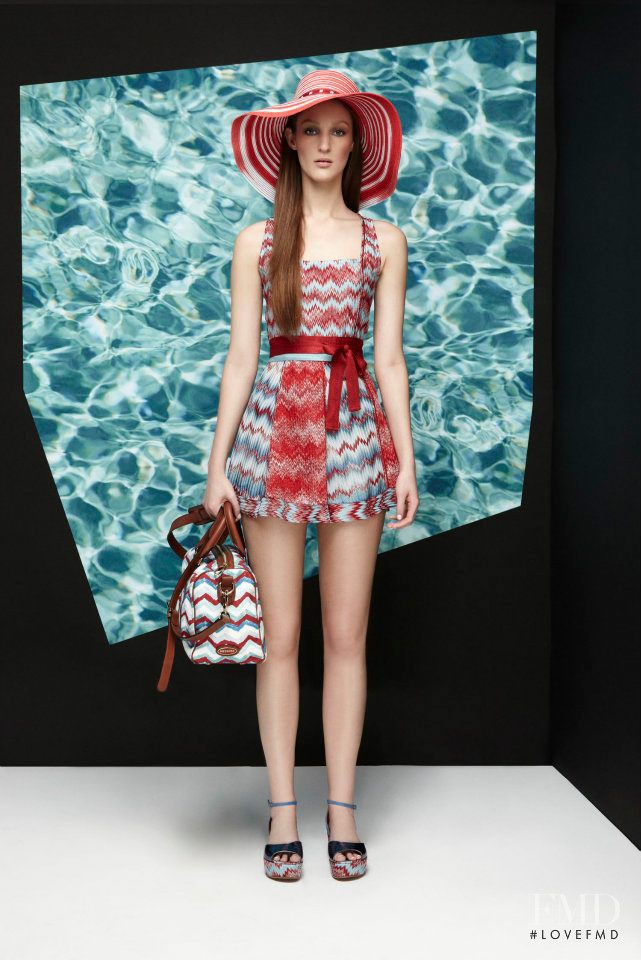 Franzi Mueller featured in  the Missoni Beachwear fashion show for Resort 2013