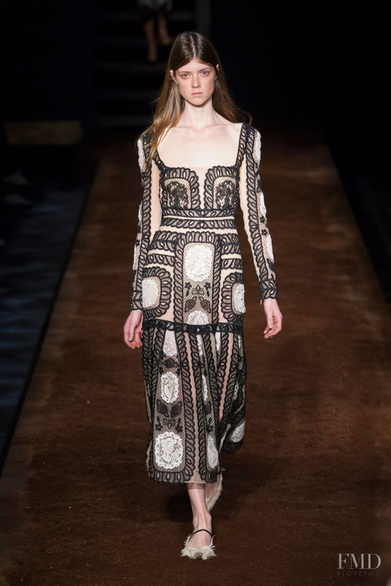 Jessica Burley featured in  the Erdem fashion show for Spring/Summer 2016