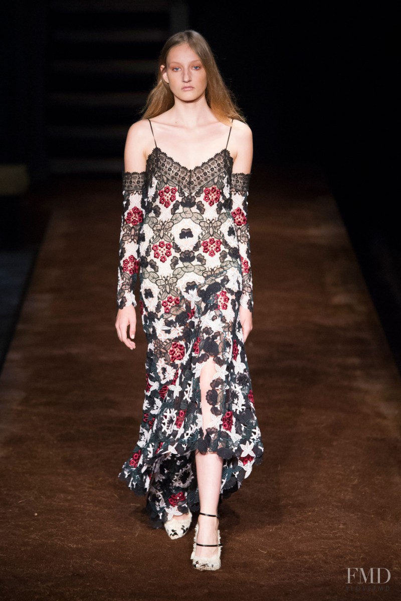 Agnes Nieske featured in  the Erdem fashion show for Spring/Summer 2016