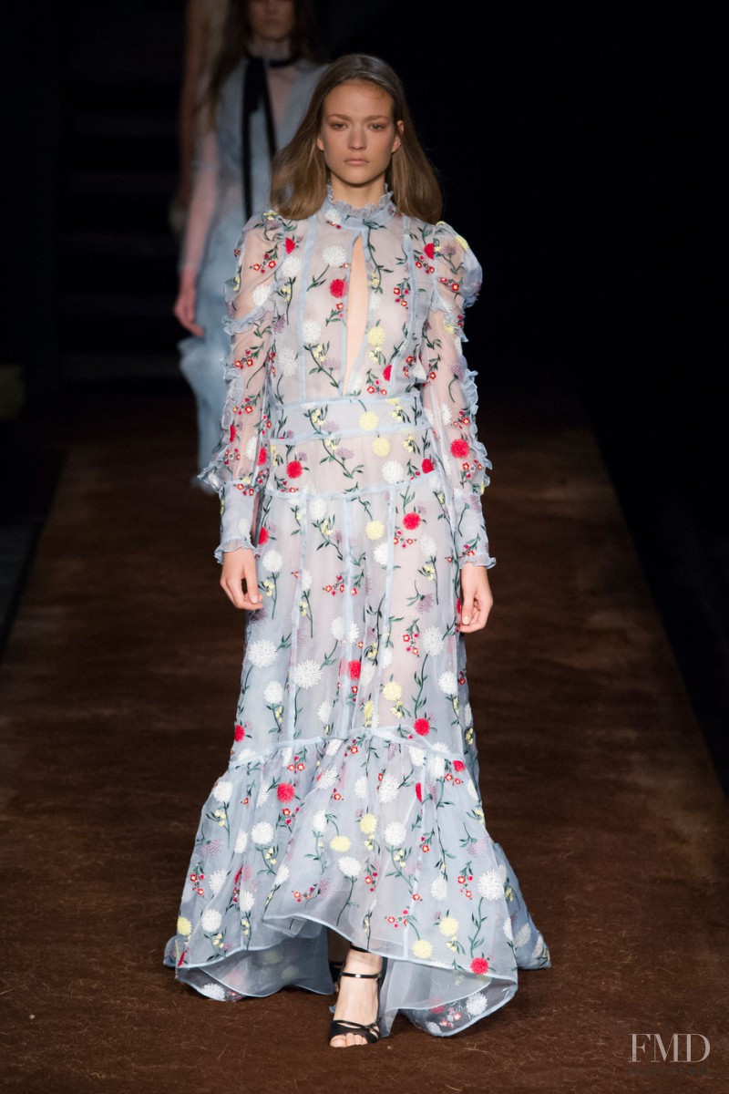 Sophia Ahrens featured in  the Erdem fashion show for Spring/Summer 2016