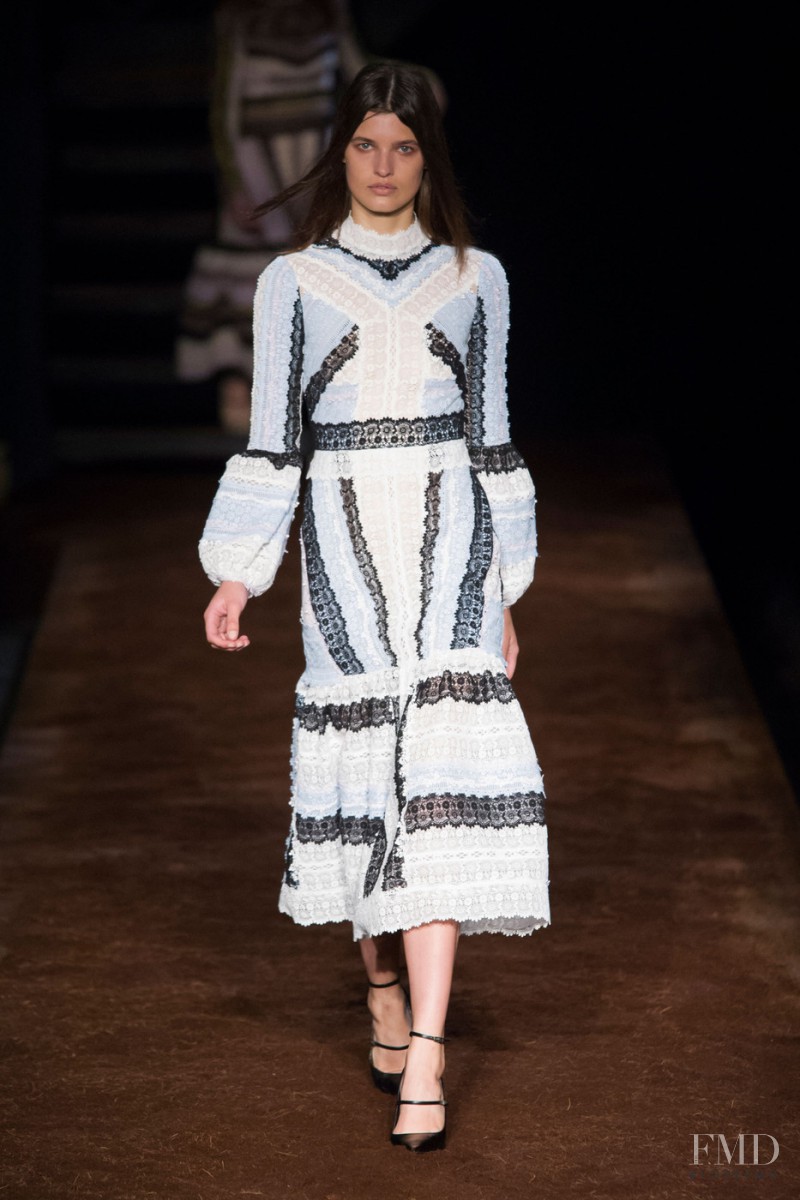 Julia van Os featured in  the Erdem fashion show for Spring/Summer 2016