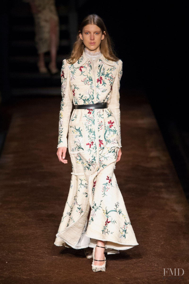 Ally Ertel featured in  the Erdem fashion show for Spring/Summer 2016