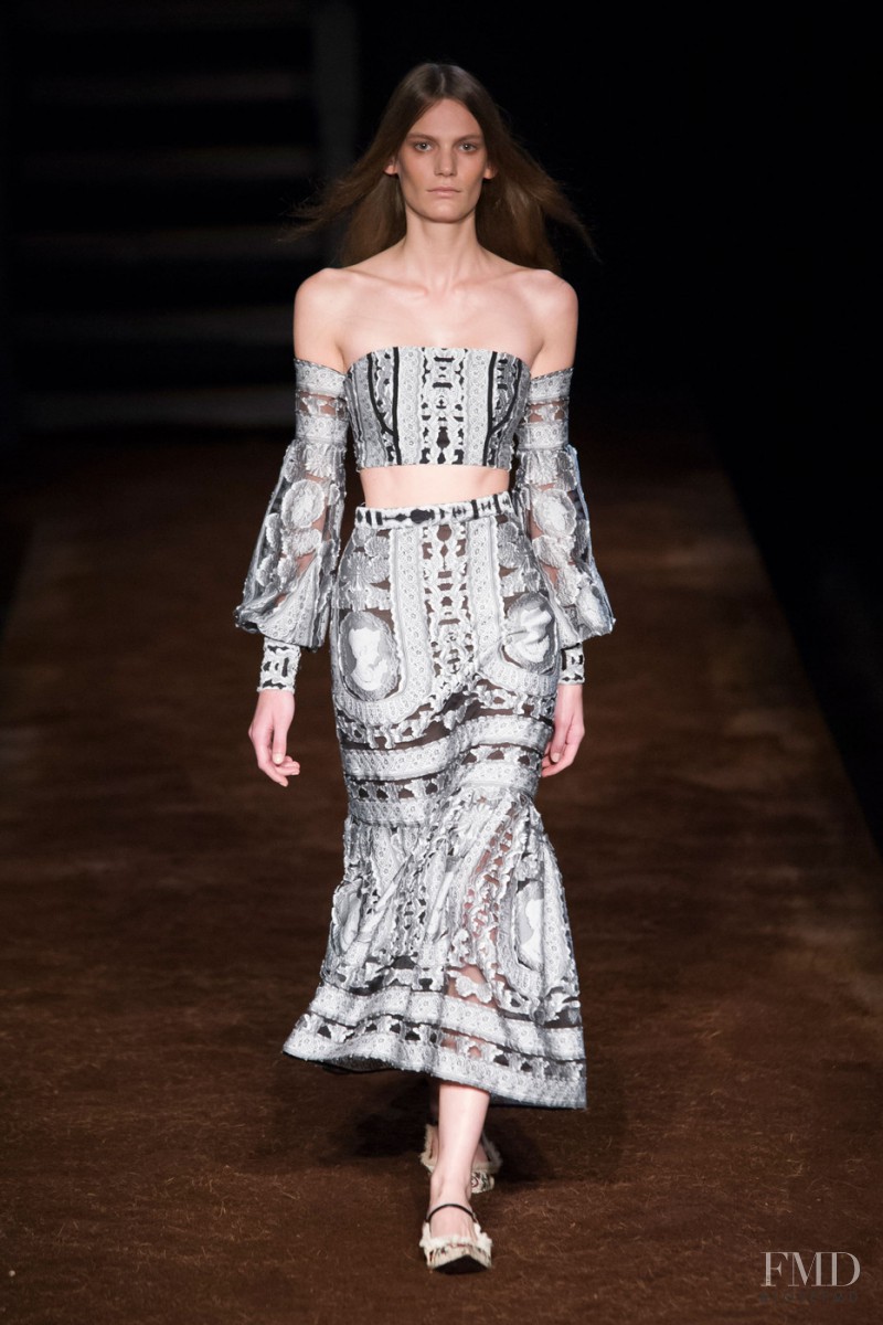 Lena Hardt featured in  the Erdem fashion show for Spring/Summer 2016