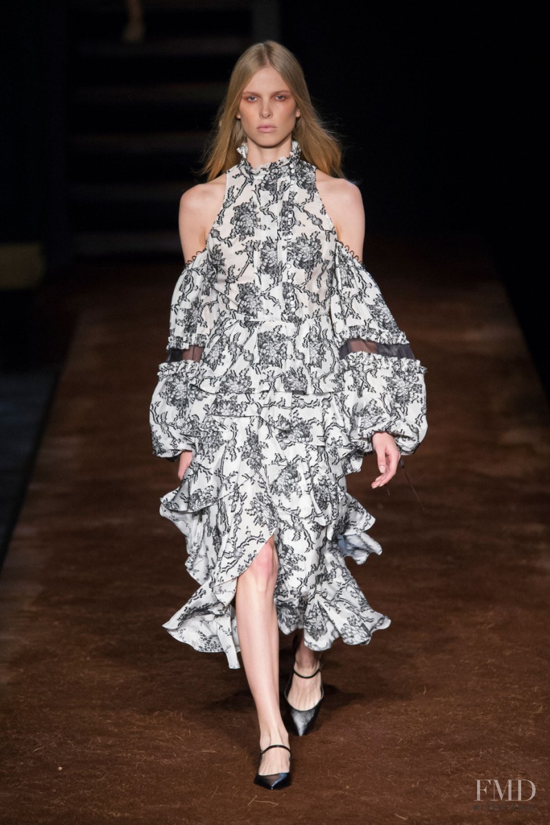 Lina Berg featured in  the Erdem fashion show for Spring/Summer 2016