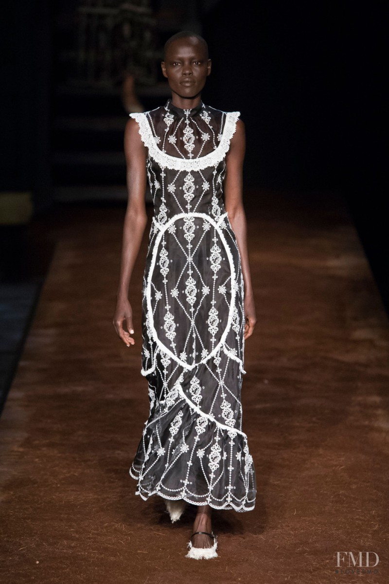 Grace Bol featured in  the Erdem fashion show for Spring/Summer 2016