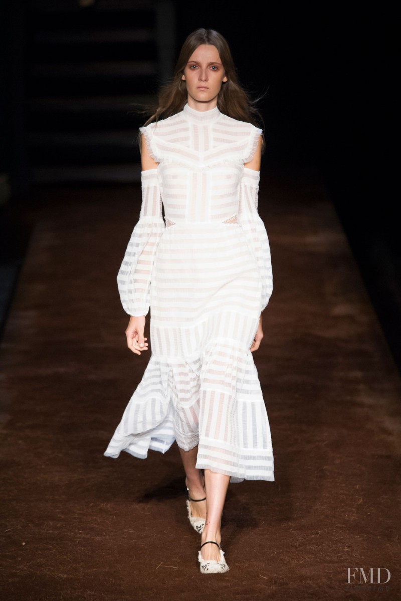 Yana Van Ginneken featured in  the Erdem fashion show for Spring/Summer 2016
