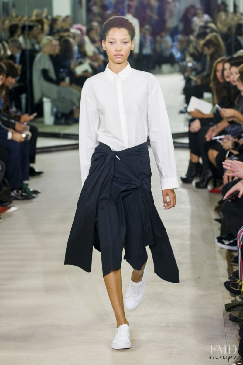 Lineisy Montero featured in  the Joseph fashion show for Spring/Summer 2016