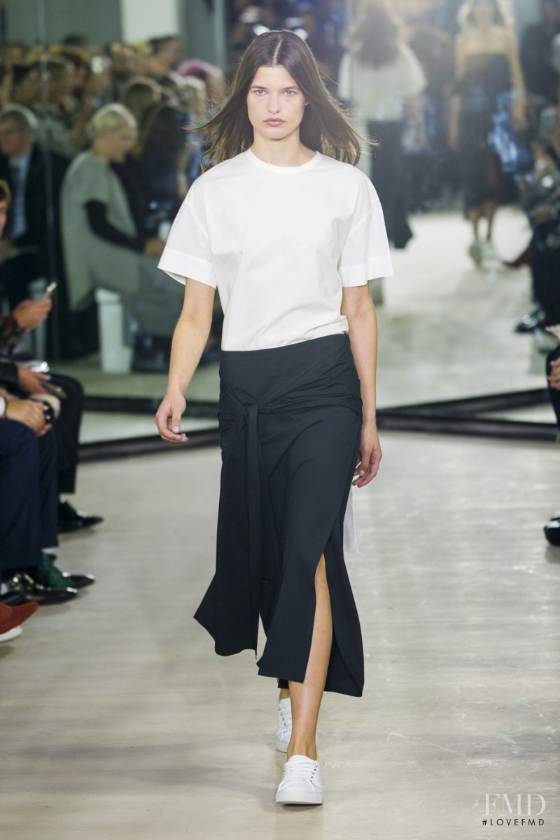 Julia van Os featured in  the Joseph fashion show for Spring/Summer 2016