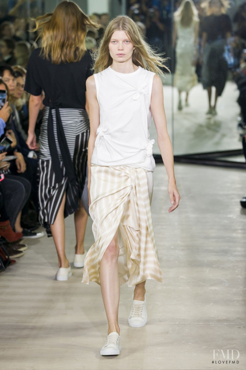 Saara Sihvonen featured in  the Joseph fashion show for Spring/Summer 2016