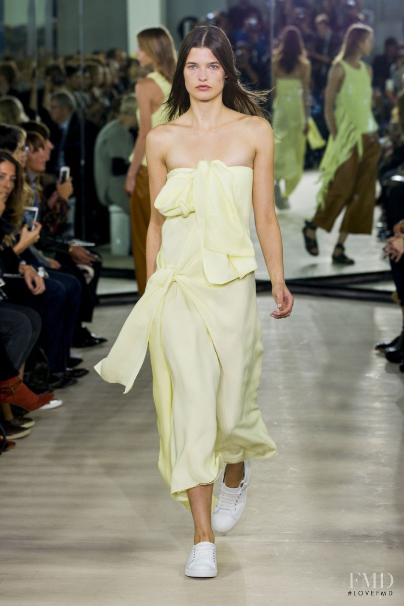 Julia van Os featured in  the Joseph fashion show for Spring/Summer 2016