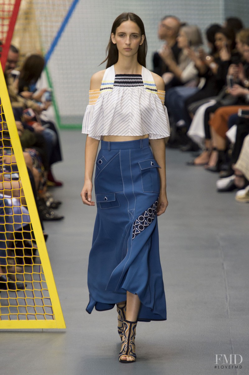 Waleska Gorczevski featured in  the Peter Pilotto fashion show for Spring/Summer 2016