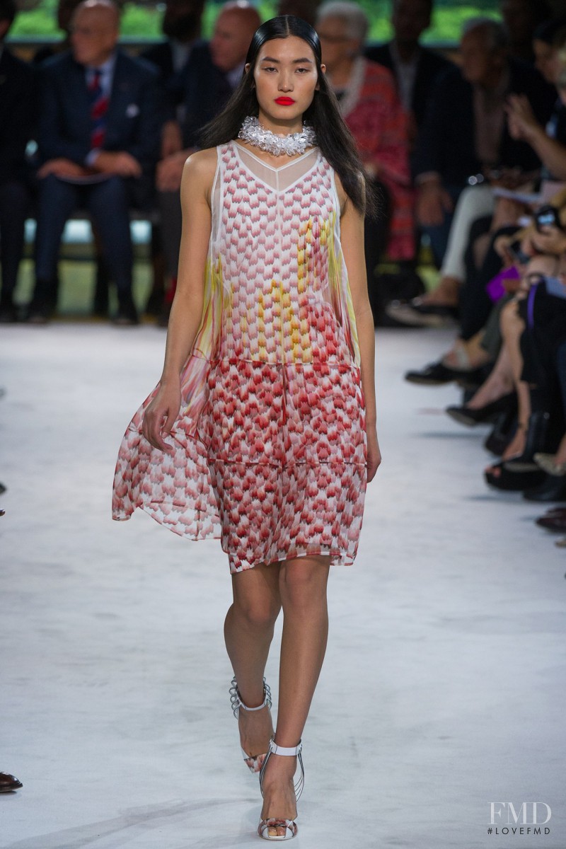 Lina Zhang featured in  the Missoni fashion show for Spring/Summer 2013