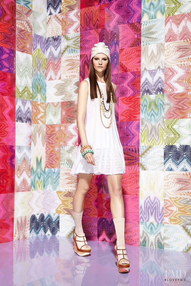 Sara Blomqvist featured in  the Missoni fashion show for Resort 2012