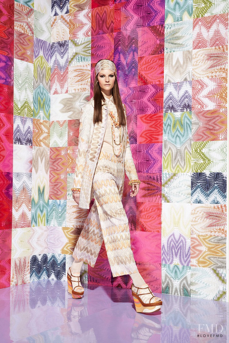 Sara Blomqvist featured in  the Missoni fashion show for Resort 2012