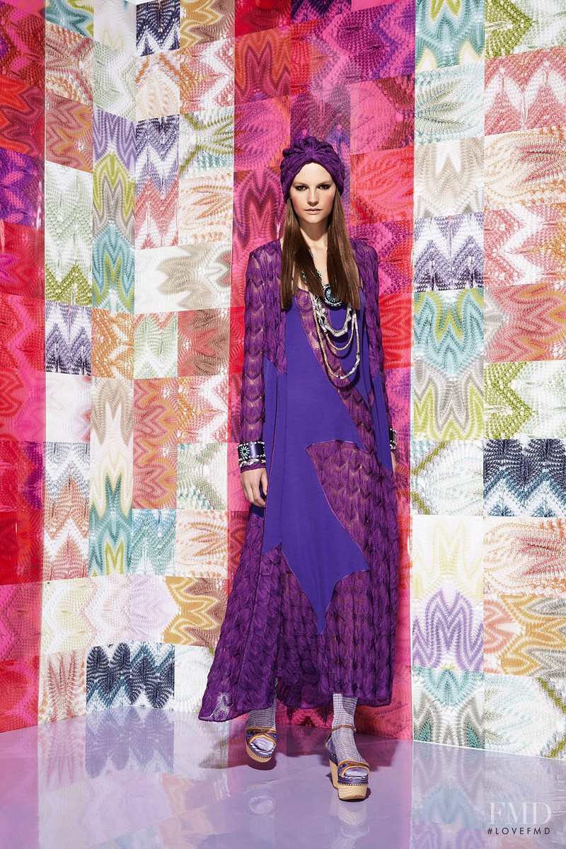 Sara Blomqvist featured in  the Missoni fashion show for Resort 2012