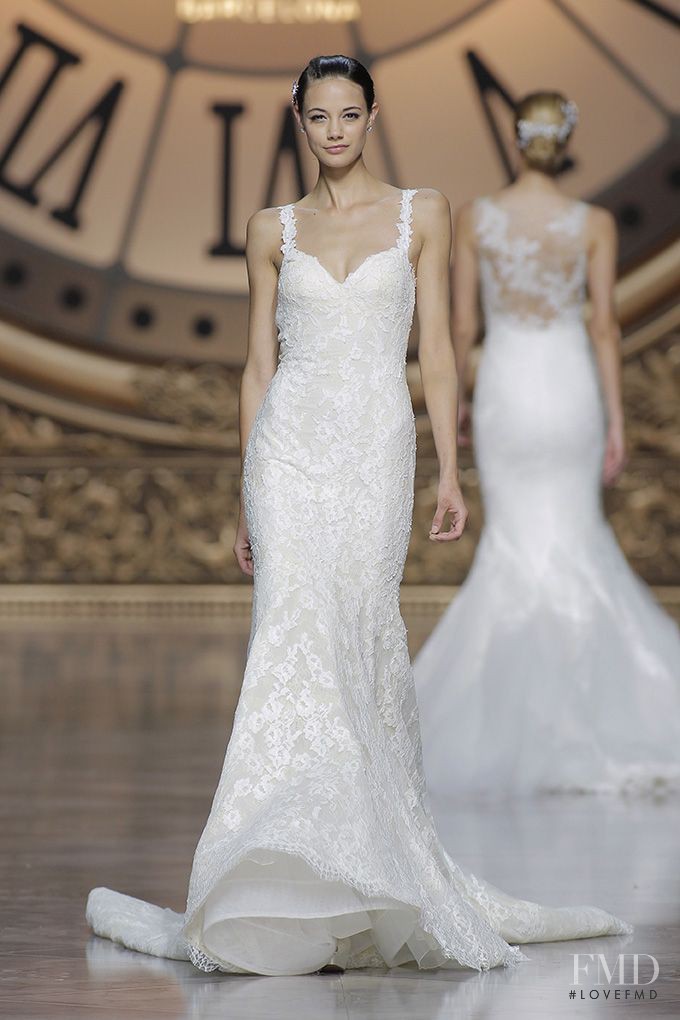 Anja Leuenberger featured in  the Pronovias fashion show for Autumn/Winter 2016