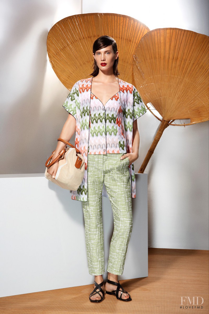 Drake Burnette featured in  the Missoni fashion show for Resort 2014