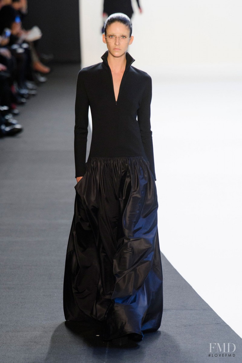 Cristina Herrmann featured in  the Akris fashion show for Autumn/Winter 2014