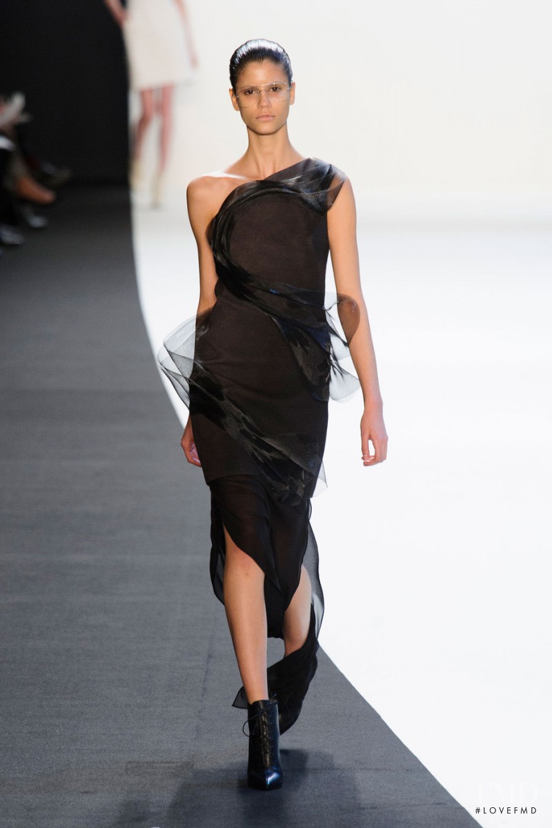 Antonina Petkovic featured in  the Akris fashion show for Autumn/Winter 2014