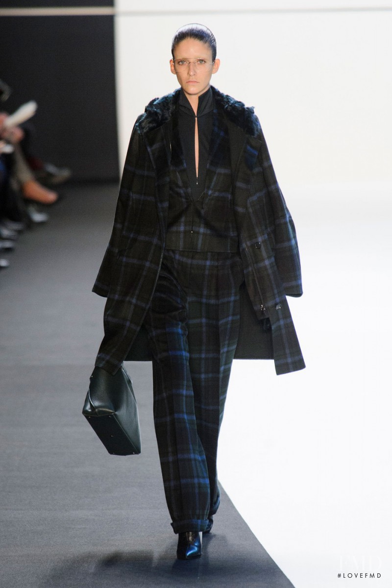 Cristina Herrmann featured in  the Akris fashion show for Autumn/Winter 2014