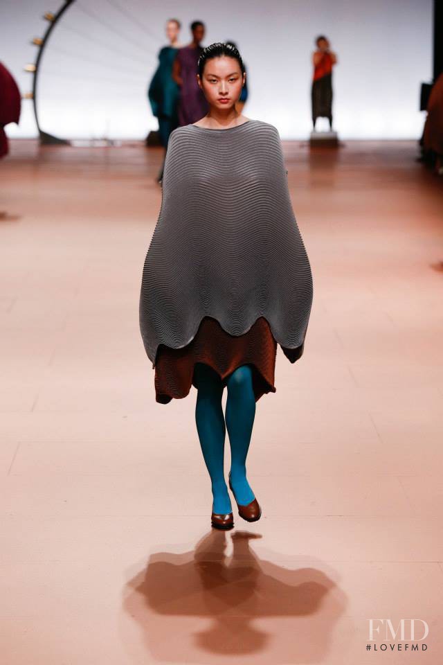 Ling Yue Zhang featured in  the Issey Miyake fashion show for Autumn/Winter 2014