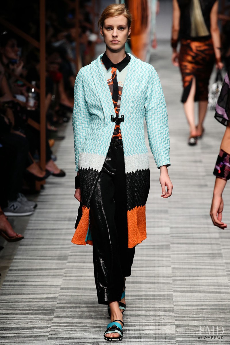 Julia Frauche featured in  the Missoni fashion show for Spring/Summer 2014