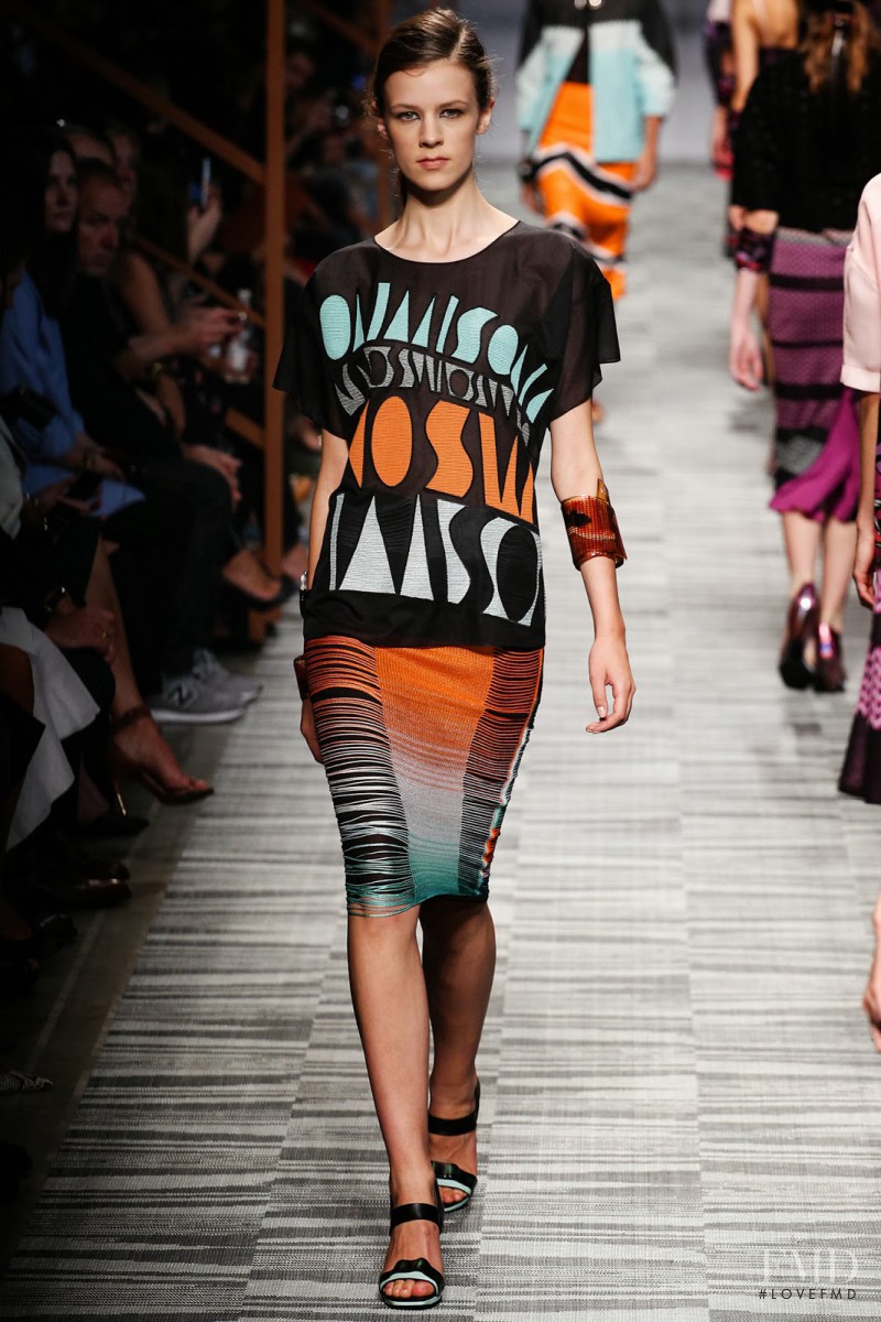 Kayley Chabot featured in  the Missoni fashion show for Spring/Summer 2014