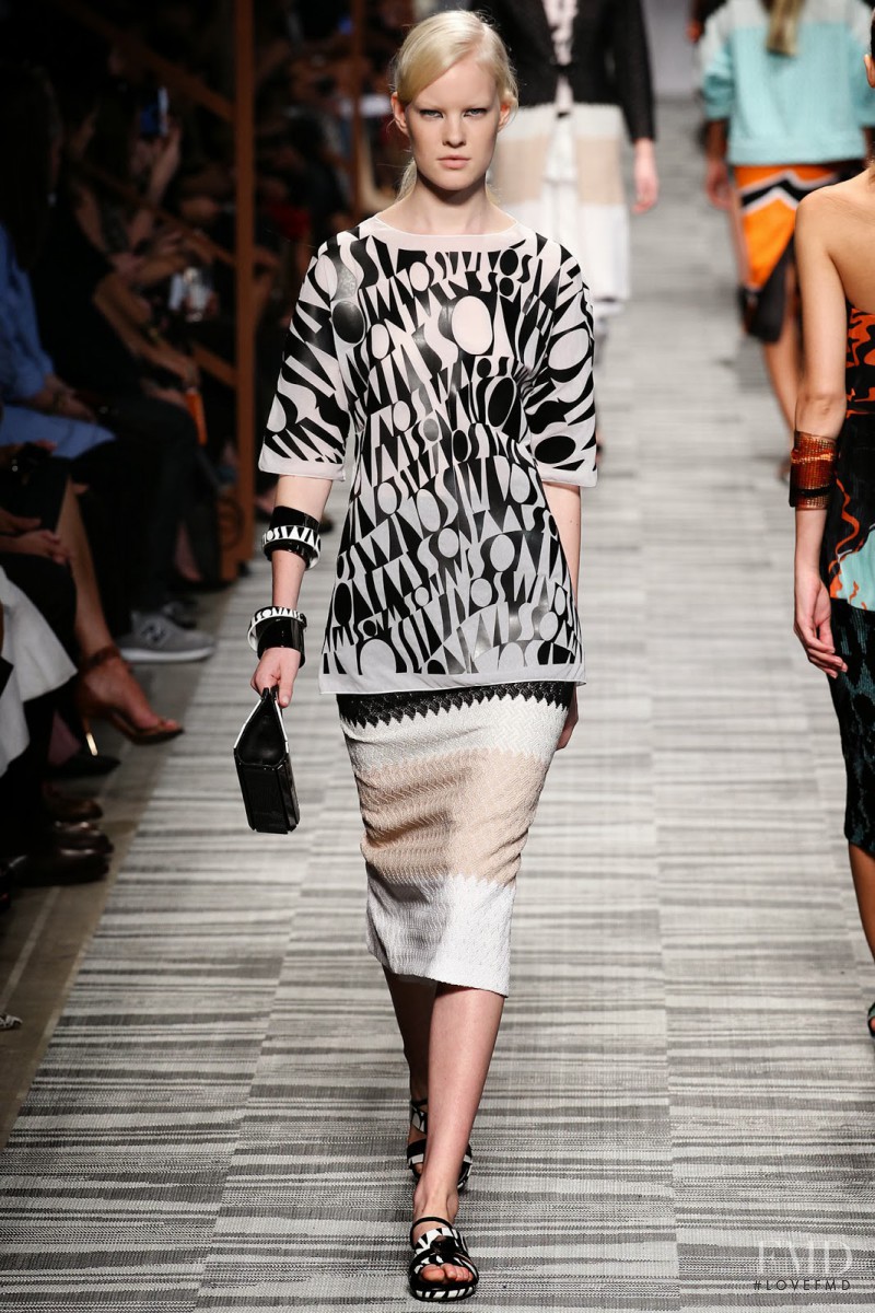 Linn Arvidsson featured in  the Missoni fashion show for Spring/Summer 2014