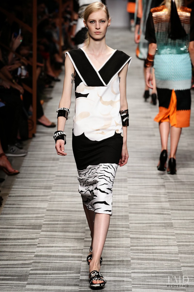 Julia Nobis featured in  the Missoni fashion show for Spring/Summer 2014