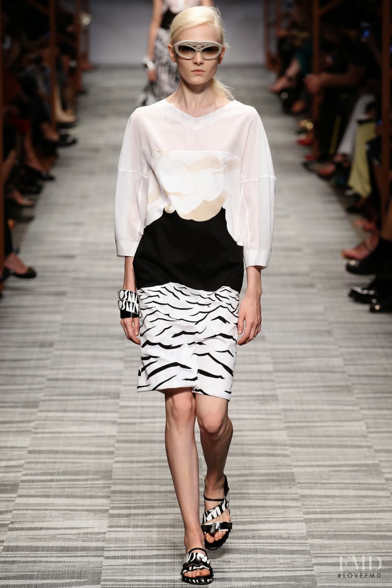 Maja Salamon featured in  the Missoni fashion show for Spring/Summer 2014