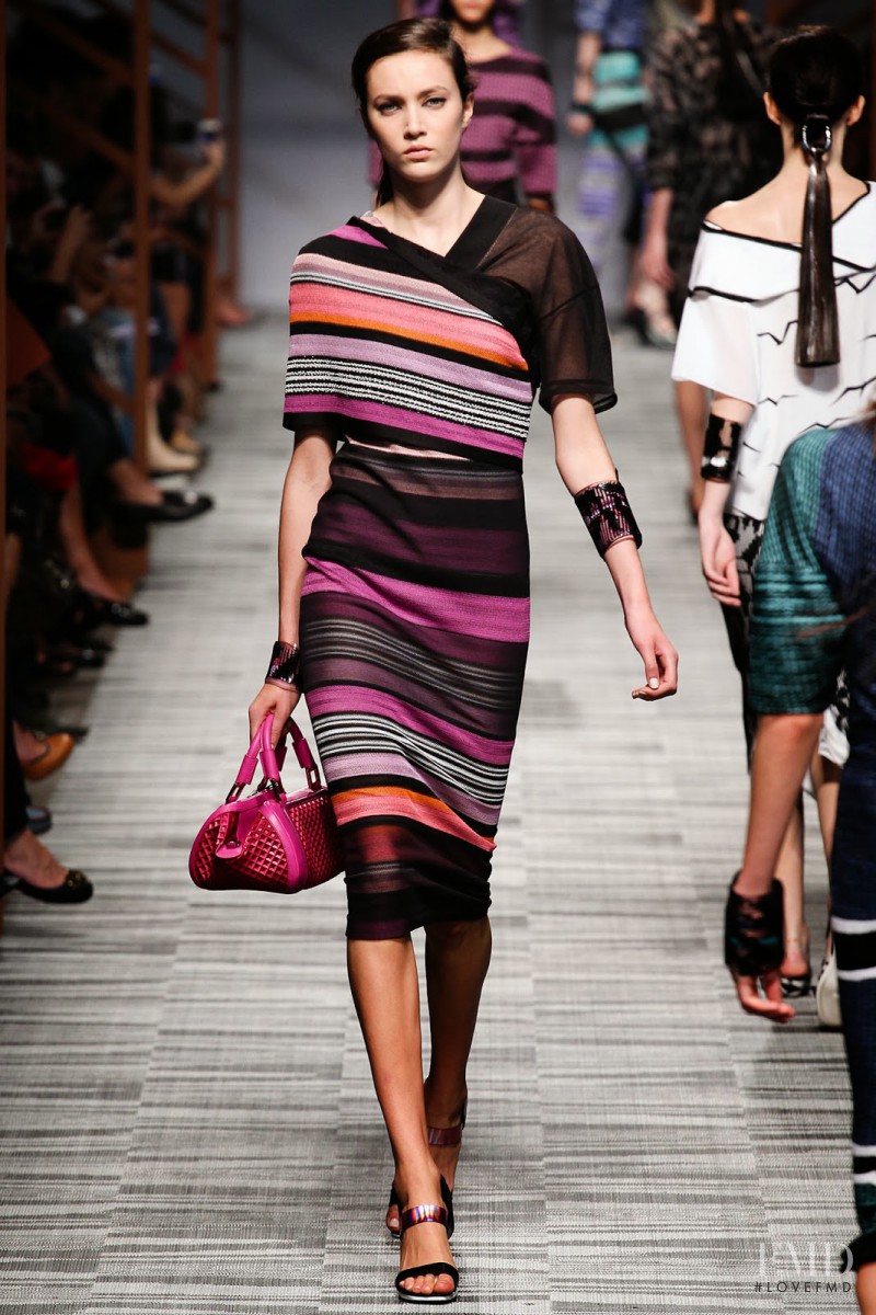 Matilda Lowther featured in  the Missoni fashion show for Spring/Summer 2014