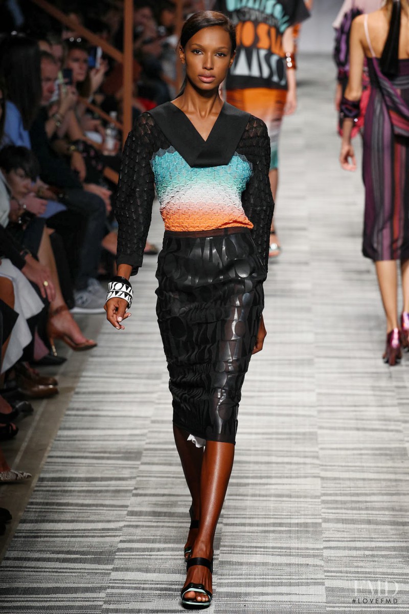 Jasmine Tookes featured in  the Missoni fashion show for Spring/Summer 2014