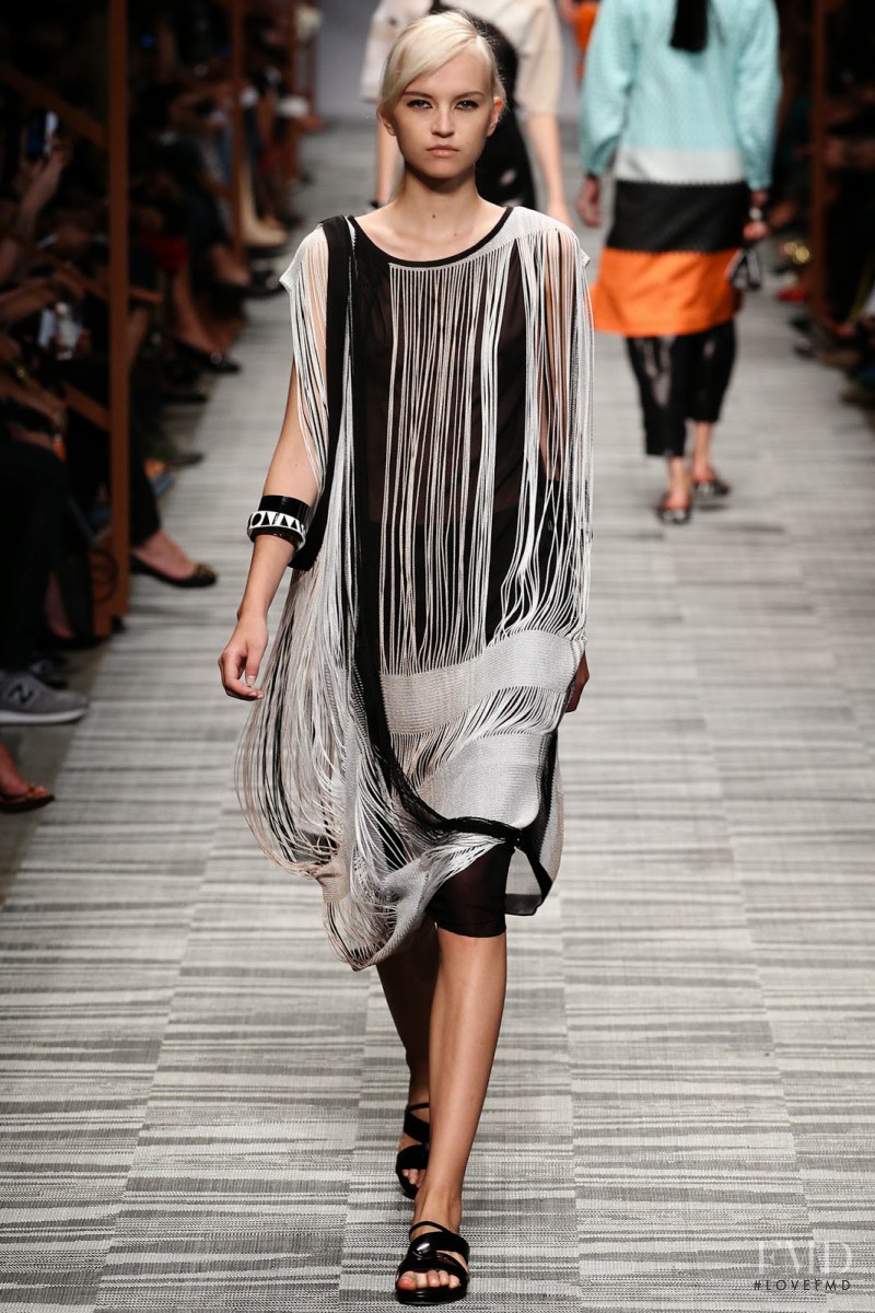 Anabela Belikova featured in  the Missoni fashion show for Spring/Summer 2014