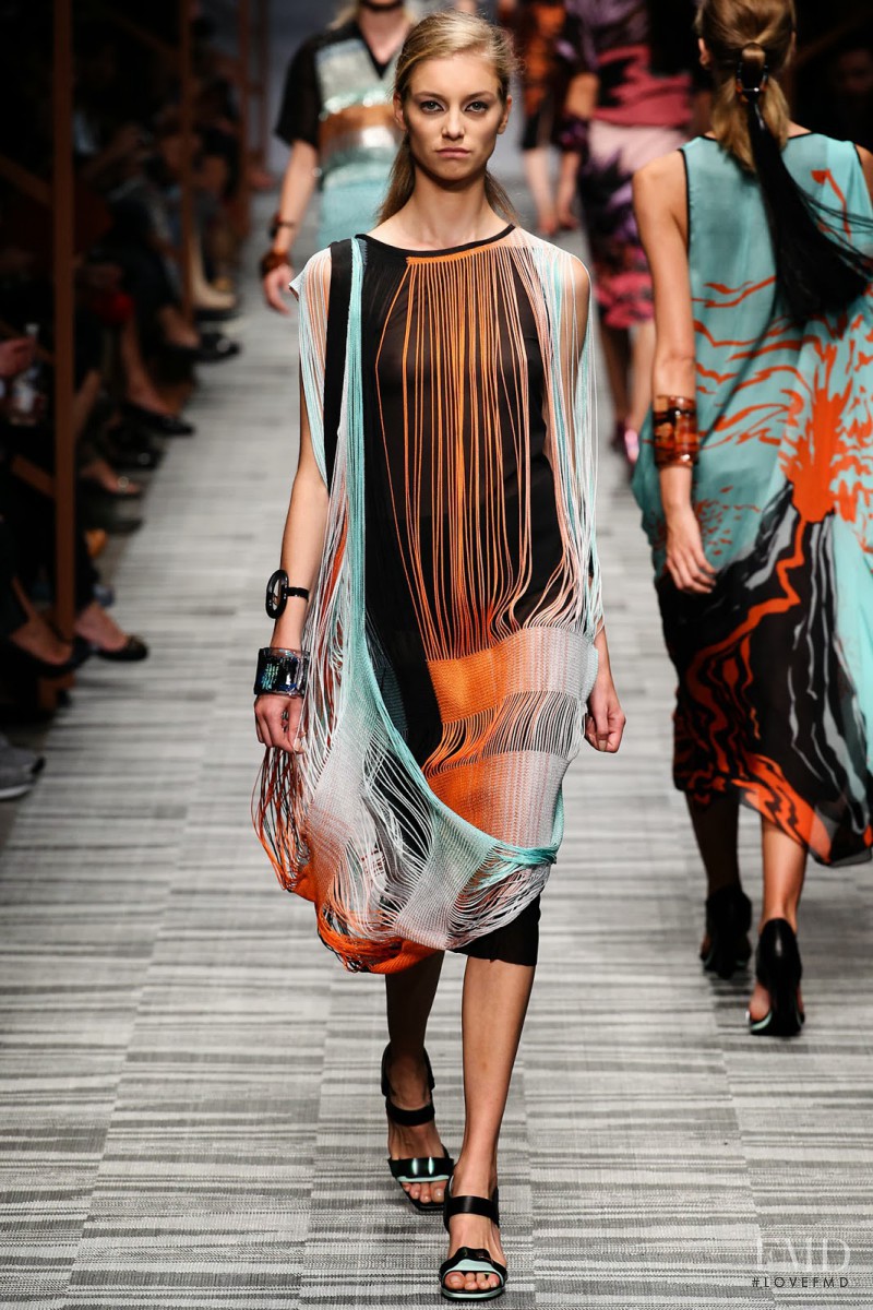 Iris van Berne featured in  the Missoni fashion show for Spring/Summer 2014