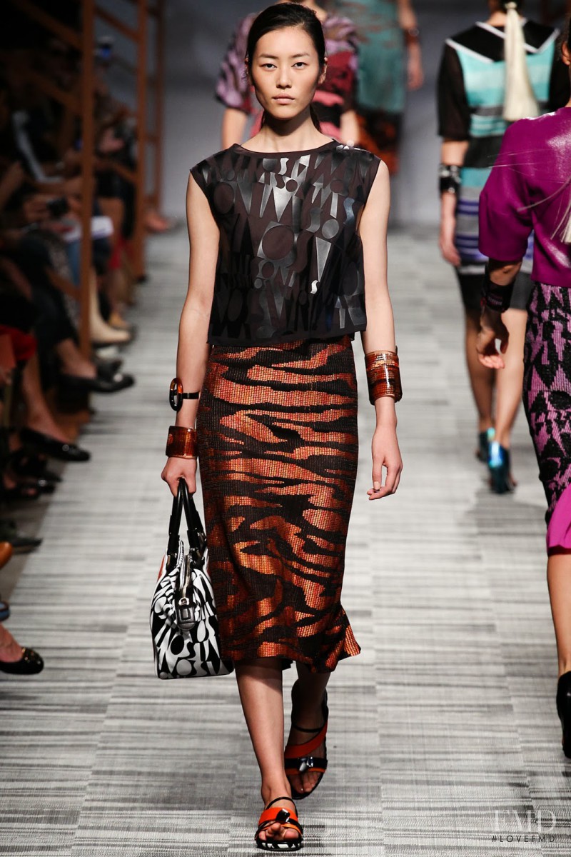 Liu Wen featured in  the Missoni fashion show for Spring/Summer 2014